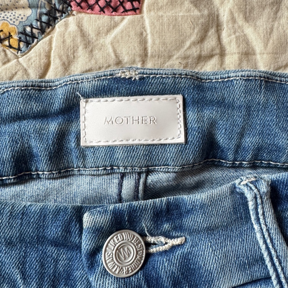 Mother The Pixie Fray Skinny Jeans Losing Control size 27 - Picture 5 of 13